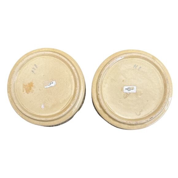 Vintage Mid Century Tan Brigantine Ships Ashtray Set of 2 - Picture 5 of 10